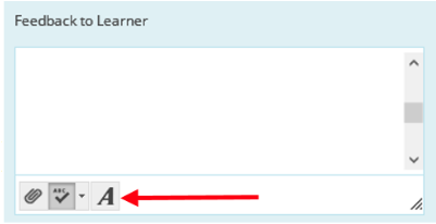 This is an image of the Blackboard Feedback box. the Blackboard Feedback box