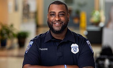 Sworn to serve: Mychal Moore is a graduate of the Central Piedmont BLET program