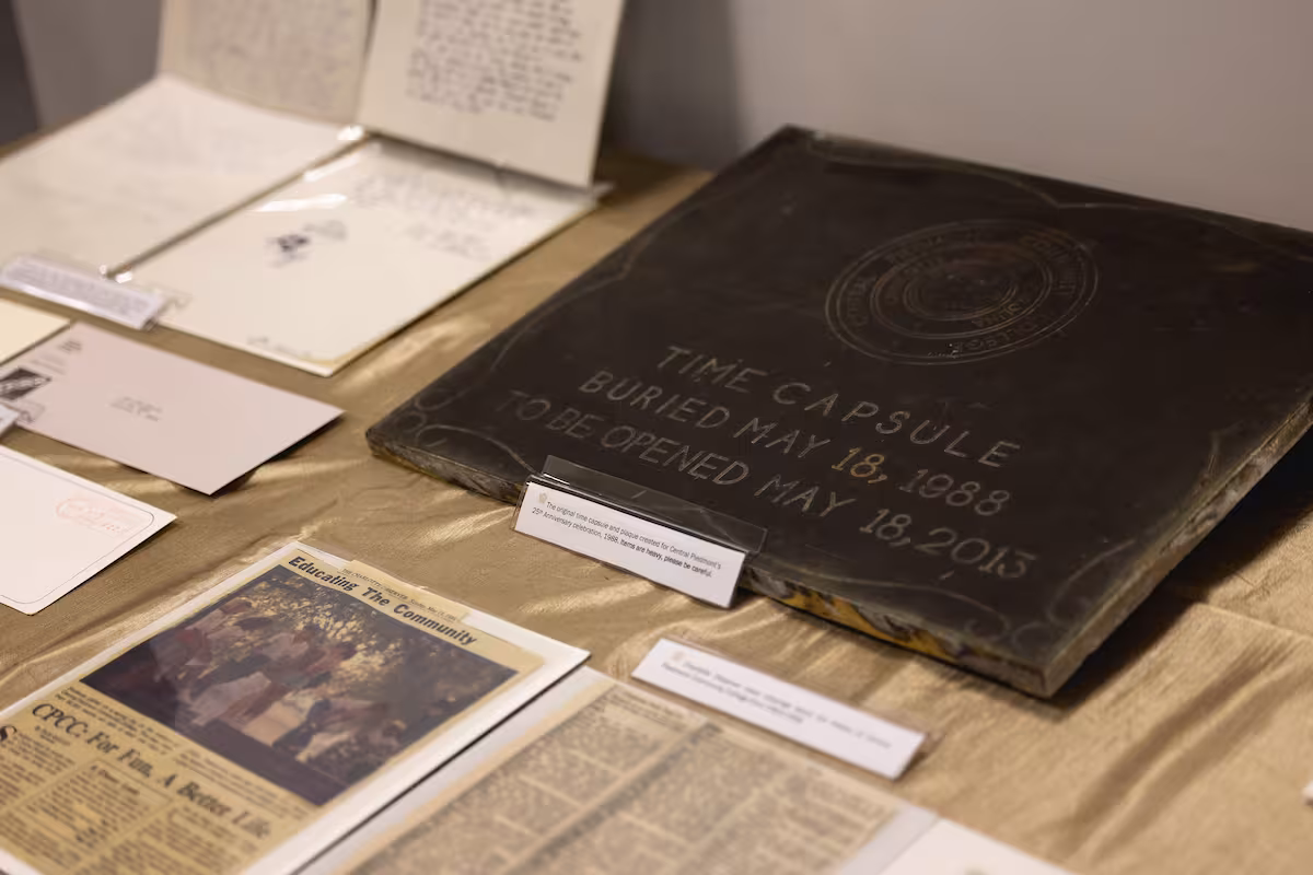 Artifacts representing the college's history