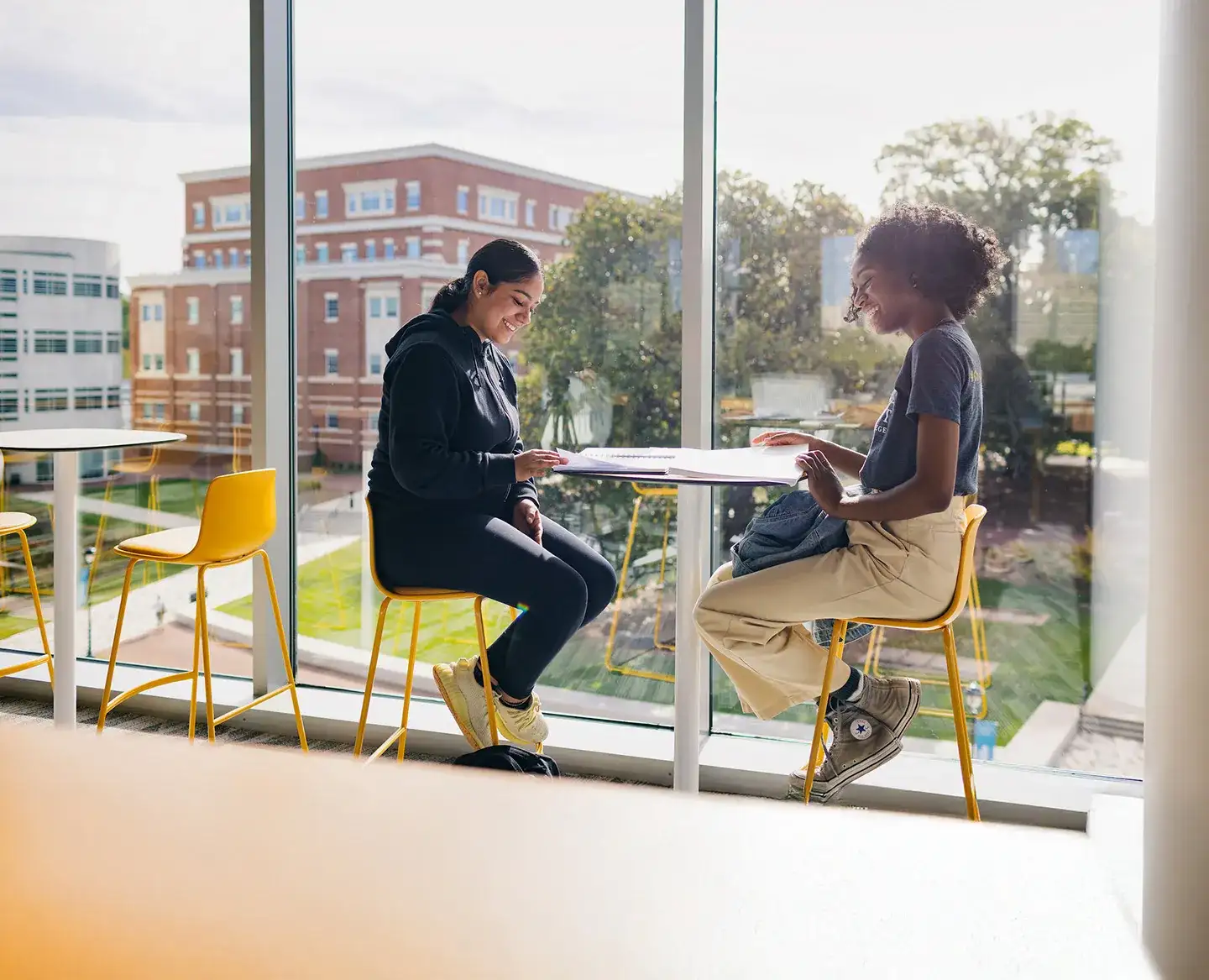 Student studying