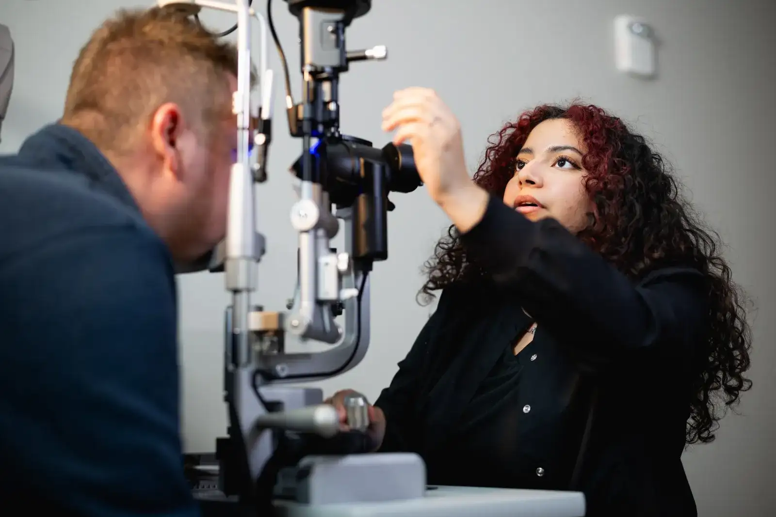 Daisy Corea at Central Piedmont's Eye Clinic