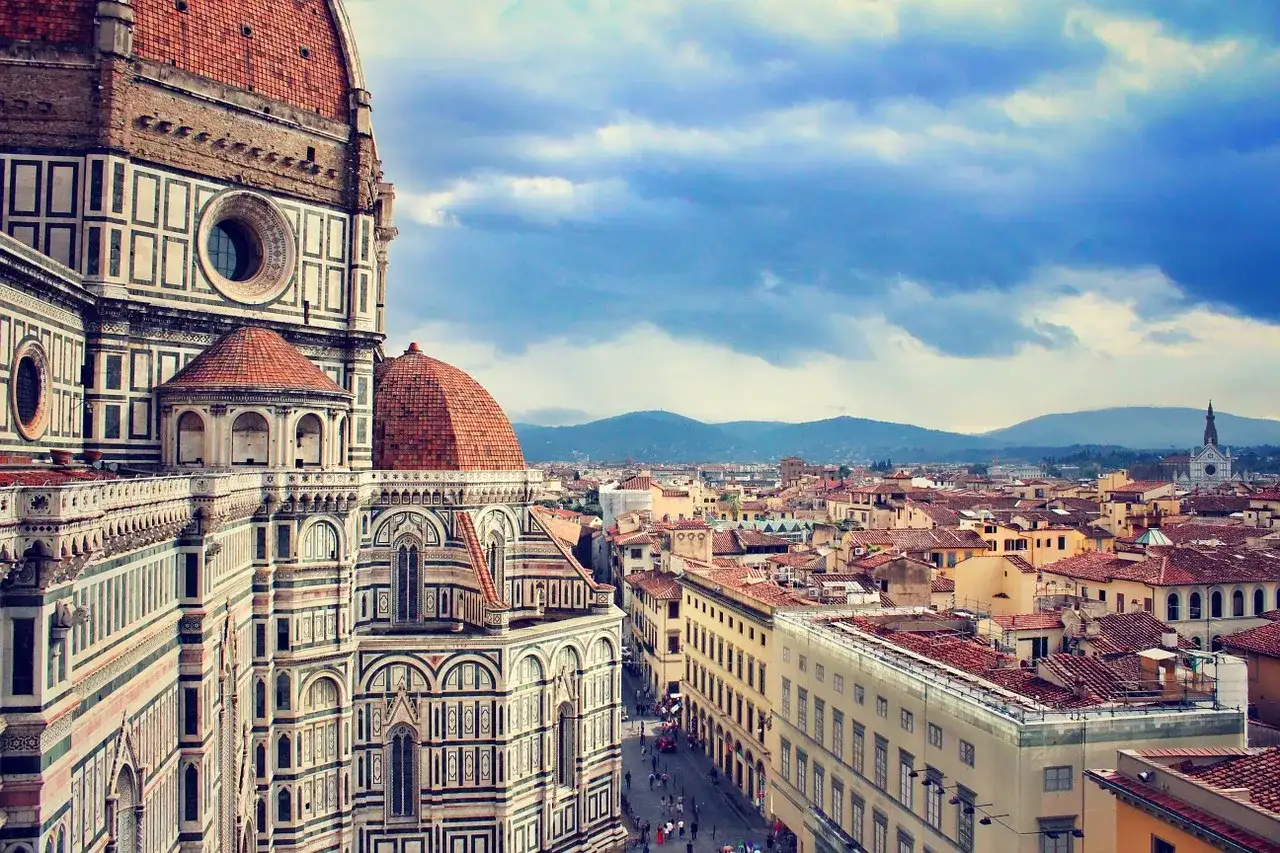 Aerial view of Florence, Italy which is one of the Central Piedmont's study abroad destinations