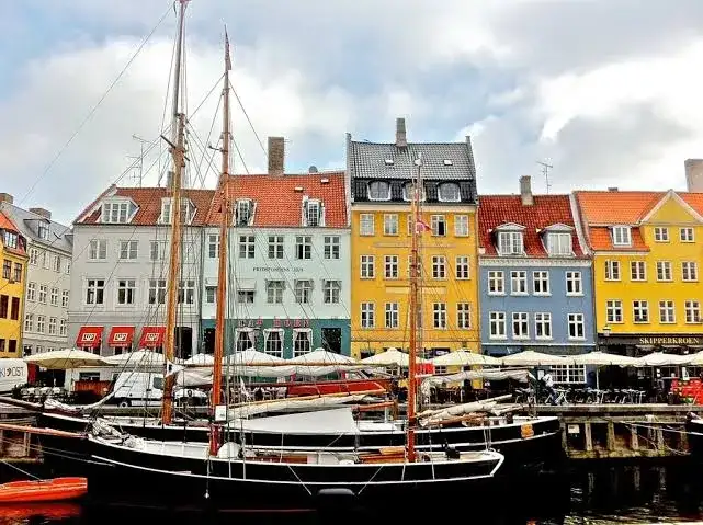 Colorful houses in Denmark, which is one of Central Piedmont's study abroad destinations