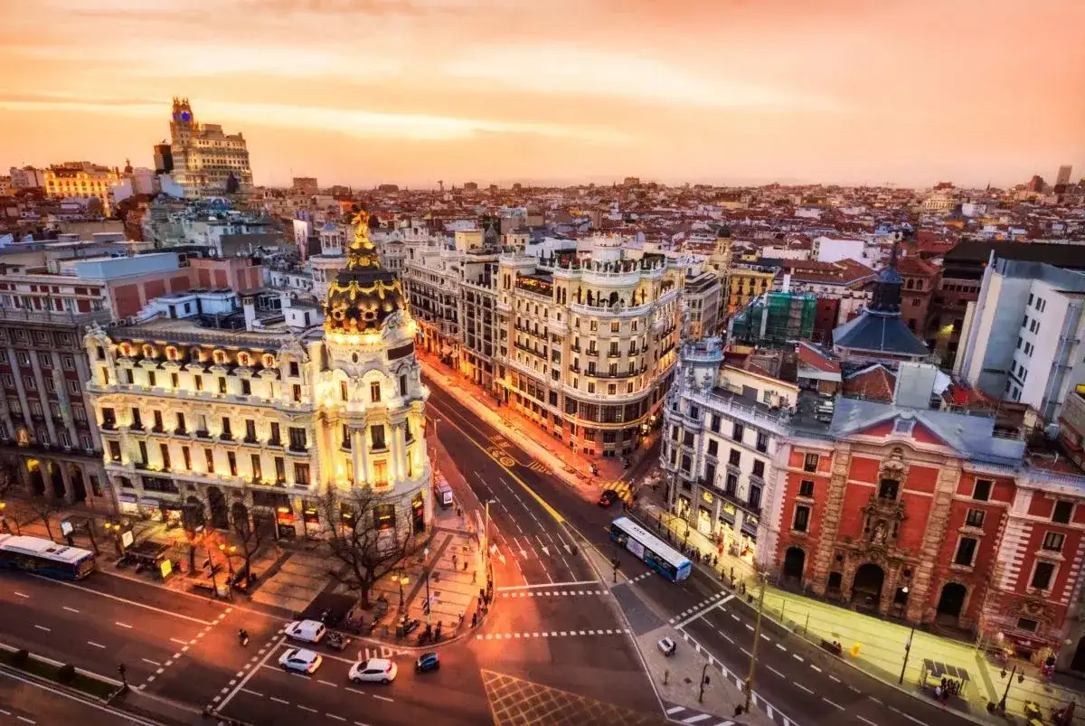 Aerian view of a city in Spain, which is one of Central Piedmont's study abroad destinations